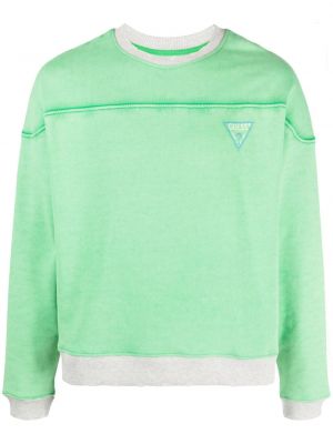 Jersey sweatshirt mit print Guess Usa grün