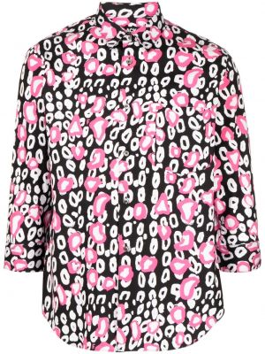Bombažna srajca s potiskom z leopardjim vzorcem Black Comme Des Garçons
