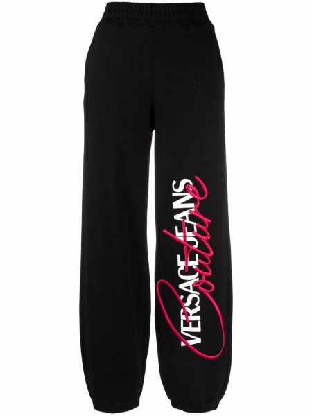 Brodert sportsbukse Versace Jeans Couture svart