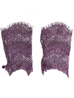 Spitzen handschuh Parlor lila