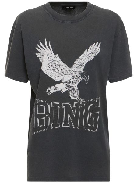 Retro trøje bomuld t-shirt Anine Bing sort