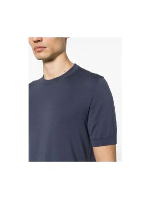 Jersey de algodón de tela jersey Brioni azul