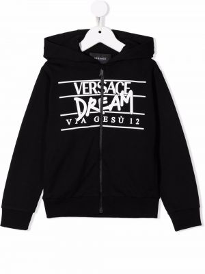 Hoodie för tjejer Versace Kids svart