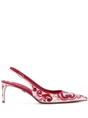Полуотворени обувки с принт с отворена пета Dolce & Gabbana