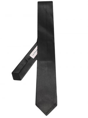 Kožená kravata Alexander Mcqueen čierna