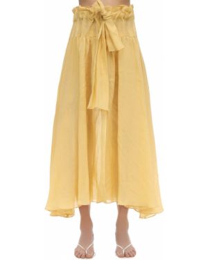 Długa spódnica Maryam Nassir Zadeh - Żółty