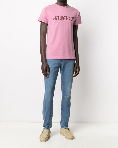 Camiseta con estampado Helmut Lang rosa