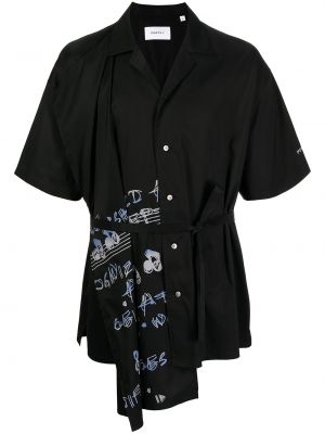 Košeľa s potlačou Ports V čierna