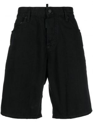 Pantaloni scurți din denim Dsquared2 negru