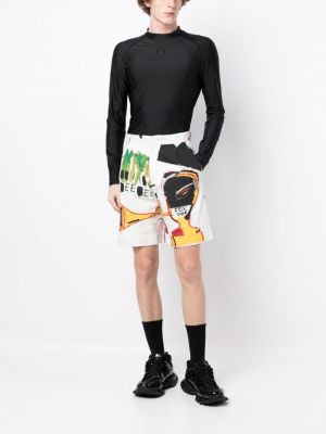 Shorts aus baumwoll mit print Honey Fucking Dijon weiß