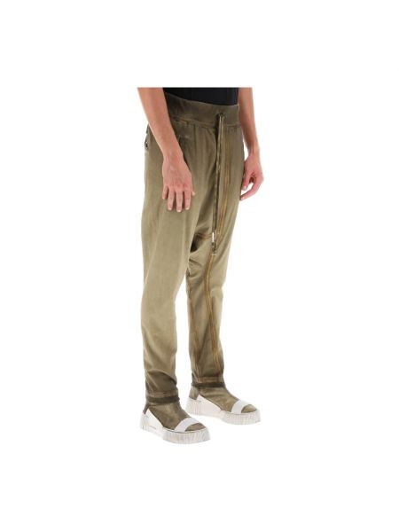 Pantalones de chándal de algodón Boris Bidjan Saberi verde