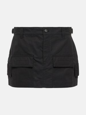 Βαμβακερή φούστα mini Wardrobe.nyc μαύρο