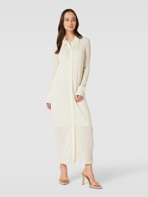 Dzianinowa sukienka koszulowa Calvin Klein Womenswear biała