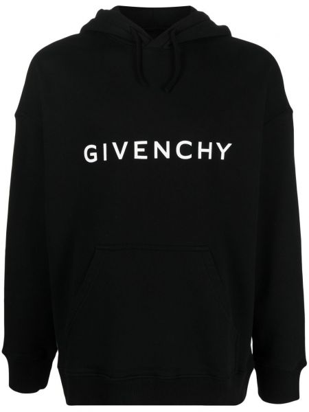 Суичър с качулка с принт Givenchy черно