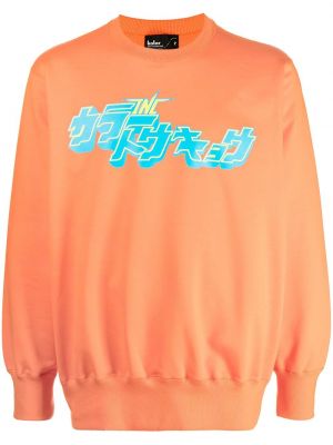 Rund hals trykt sweatshirt Kolor oransje