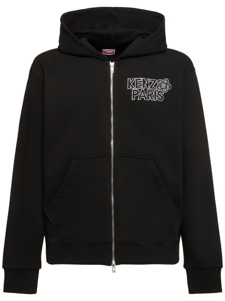 Hoodie i bomull Kenzo Paris svart