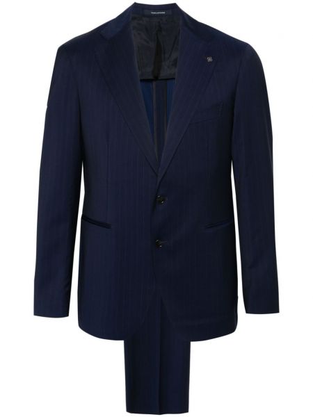 Pruhovaný vlnený oblek Tagliatore modrá
