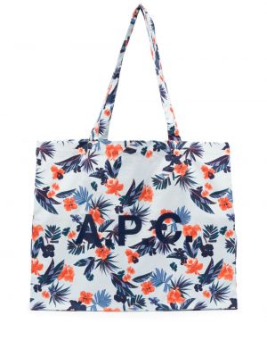 Nakupovalna torba s cvetličnim vzorcem s potiskom A.p.c.