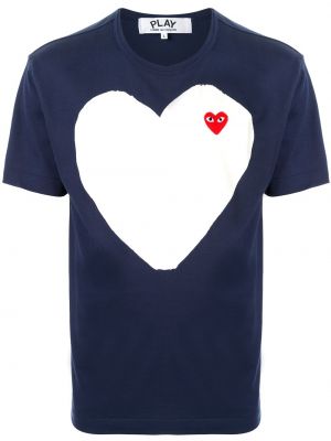 T-shirt con stampa Comme Des Garçons Play blu
