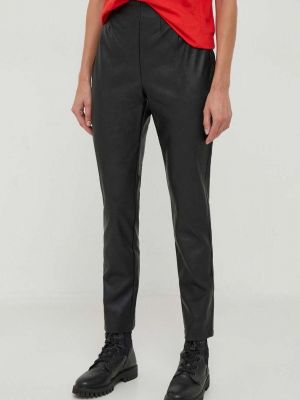 Jednobarevné kalhoty s vysokým pasem Artigli černé
