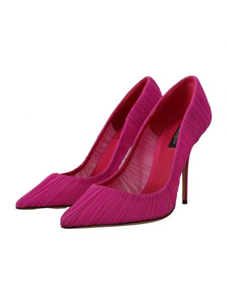 Calzado con tacón de aguja de tul Dolce & Gabbana rosa