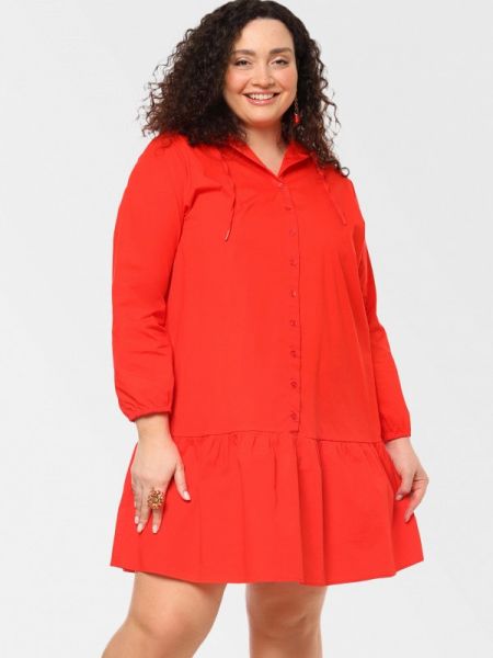 Красное платье-рубашка Via Appia