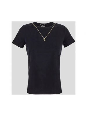 Camiseta de algodón Elisabetta Franchi negro