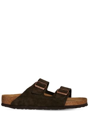 Semsket skinn sandaler med reim Birkenstock