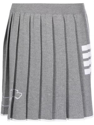 Mini spódniczka plisowana Thom Browne szara