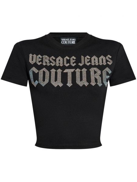 Painettu t-paita Versace Jeans Couture musta