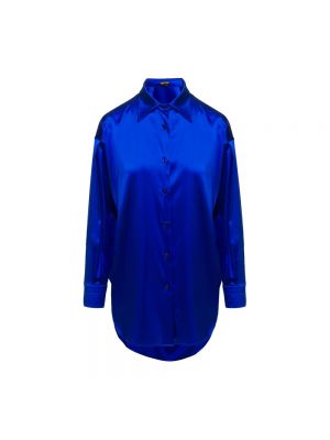 Jedwabna koszula Tom Ford niebieska