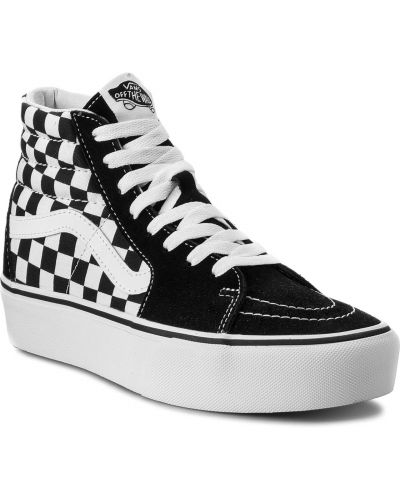 Sneakersy skórzane na platformie Vans - biały