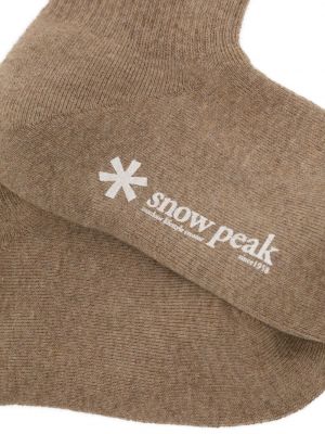 Skarpety z nadrukiem Snow Peak beżowe