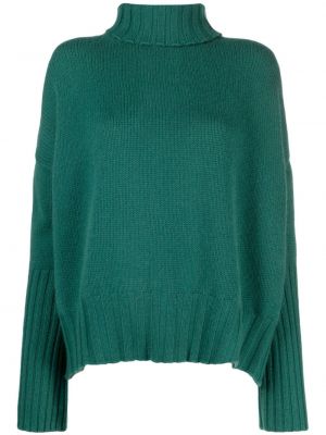 Sweter w paski chunky Société Anonyme zielony