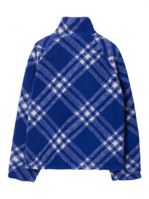 Oboustranná kostkovaná bunda s potiskem Burberry modrá