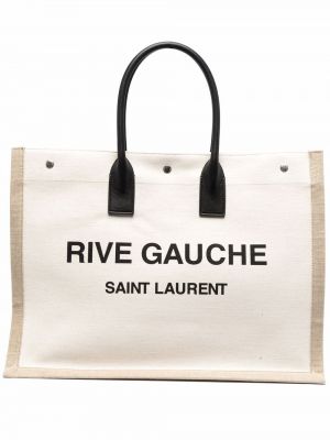 Geantă shopper Saint Laurent bej