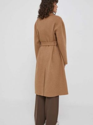 Oversized vlněný kabát Polo Ralph Lauren béžový