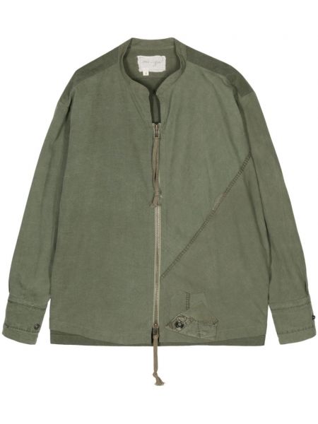 Bavlnená bunda na zips Greg Lauren zelená