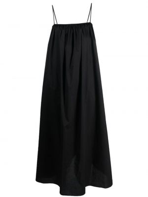 Памучна макси рокля Matteau черно