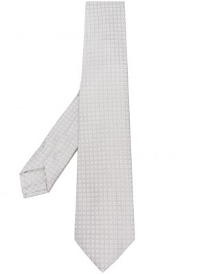 Svilena kravata z vezenjem Barba siva