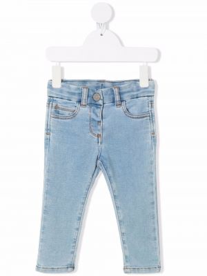 Brodert stretch jeans for jenter Chiara Ferragni Kids blå