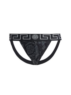 Pamučne gaćice s printom Versace Underwear crna