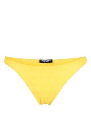 Bikini con stampa Dsquared2 giallo
