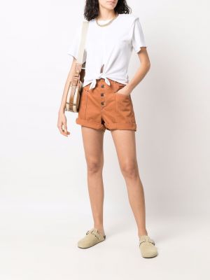 Shorts mit geknöpfter aus baumwoll Isabel Marant orange
