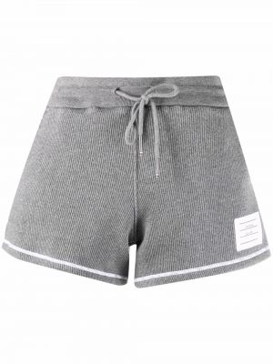 Strikket bomull shorts Thom Browne grå