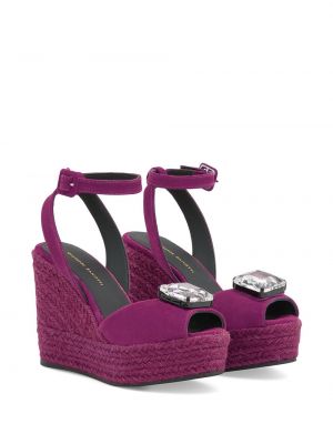 Sandales à imprimé en cristal Giuseppe Zanotti violet