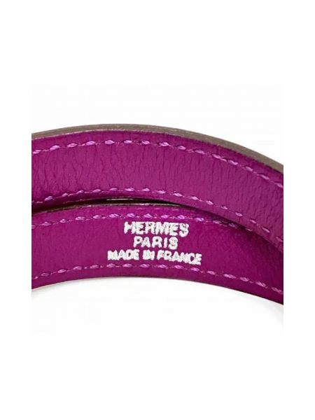 Pulsera de cuero Hermès Vintage violeta
