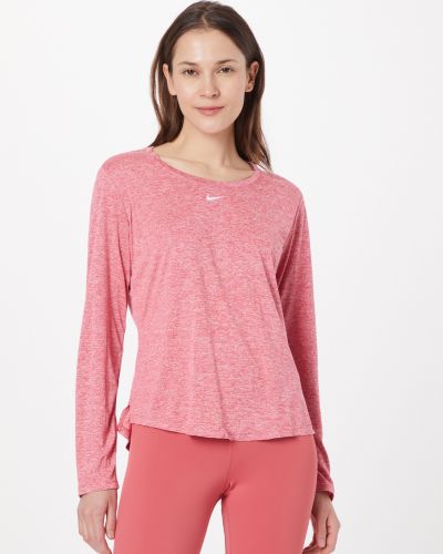 Меланж тениска с дълъг ръкав Nike розово
