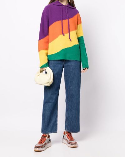 Gestreifter hoodie mit print Mira Mikati gelb