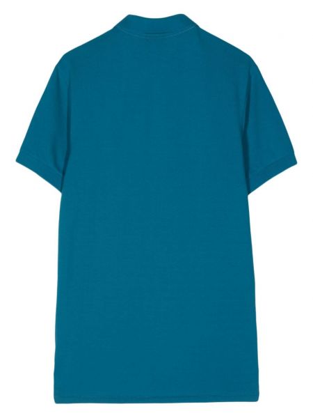 Medvilninis siuvinėtas polo marškinėliai su zebro raštu Ps Paul Smith mėlyna